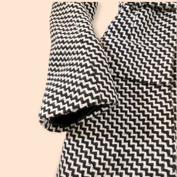 Vintage Italian Firma Wool Blend Plaid Pea Coat - Picture 3 of 8